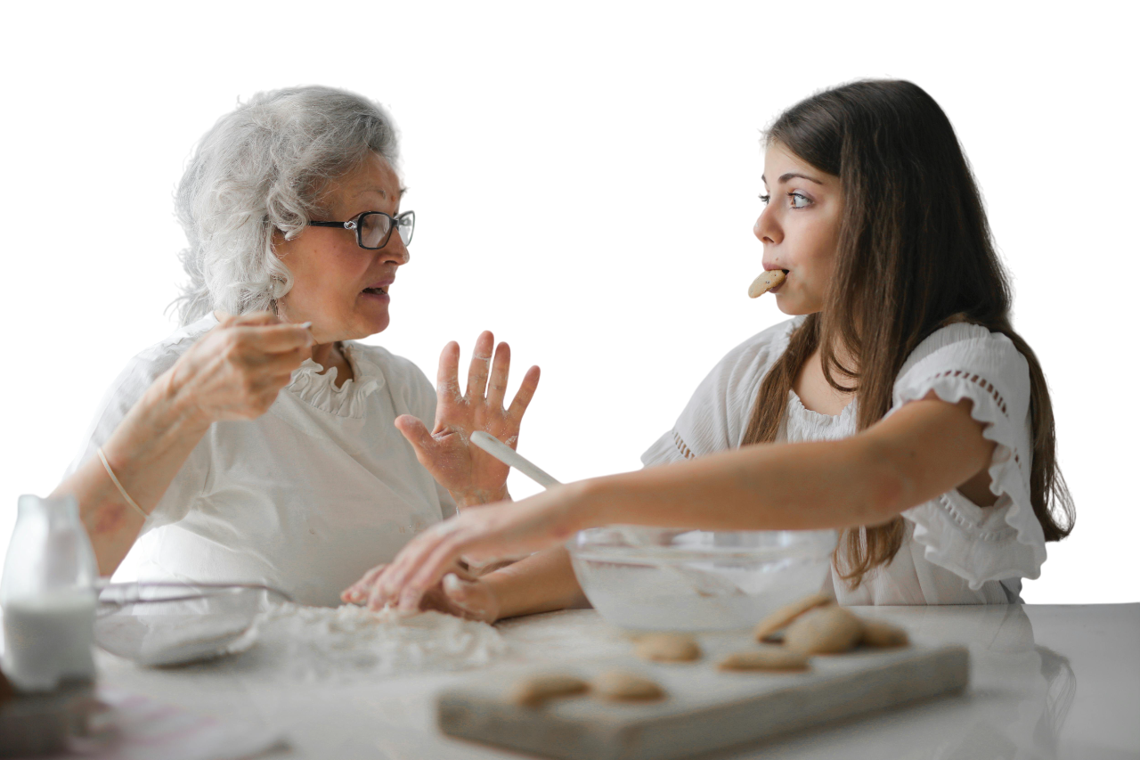 Caregiver and senior